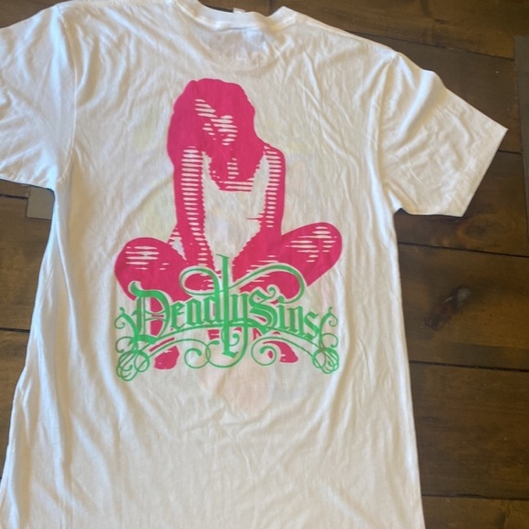Deadly Sins neon front and back graphic tee single stitch sleeve size L - Picture 6 of 6